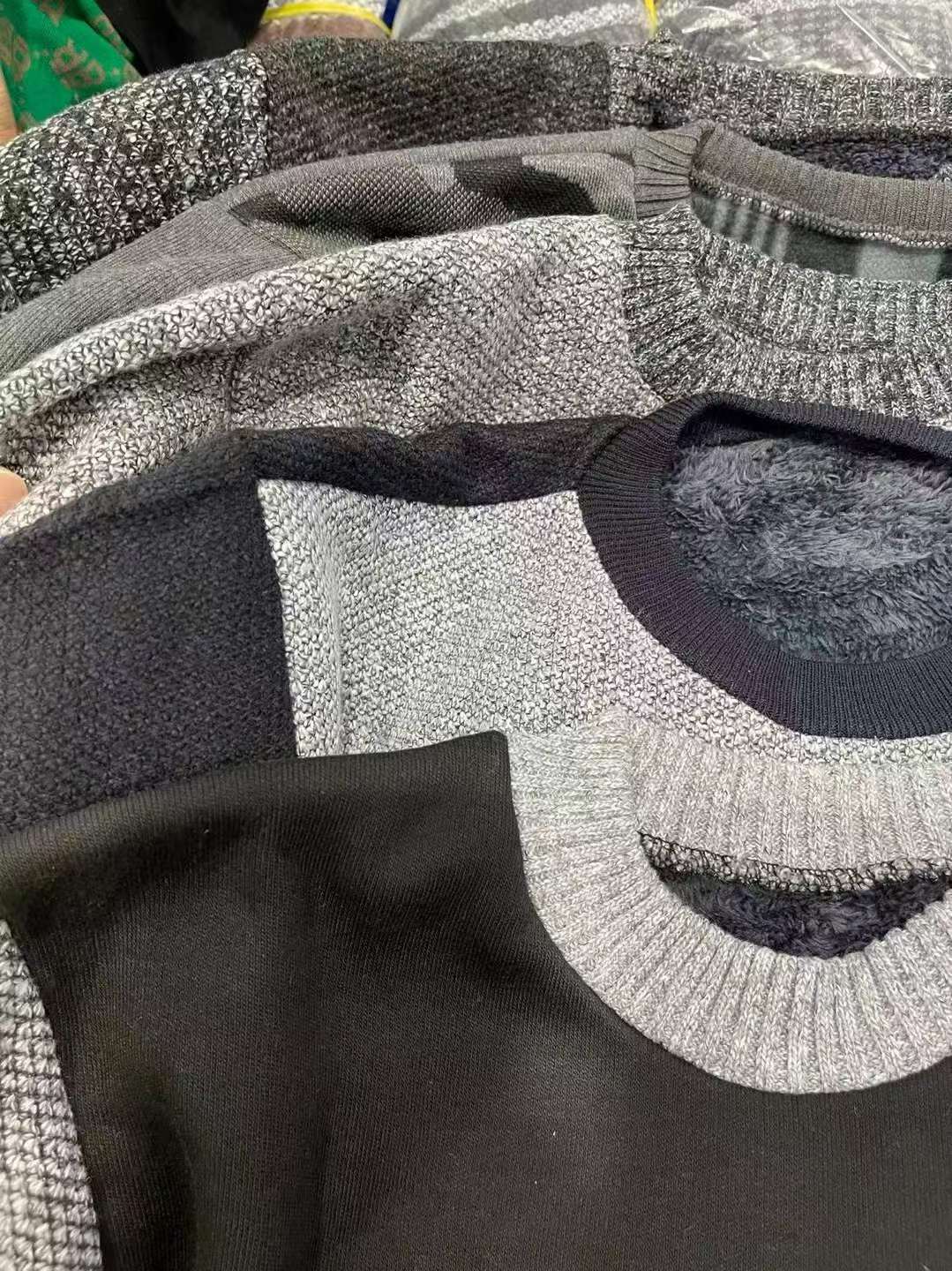 Factory Clearance Men's Fleece Lined Sweaters | One Size | Assorted Patterns | Individual Packaging | Bulk Clearance Price 15.3 CNY - Image 2
