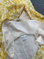 Bulk Wholesale French Tea Break Yellow V-neck Floral Women's Slim Waist Long Dresses Chinese Clothing Stock Lots - Image 2