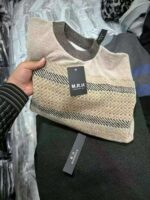 Full Clearance Bulk Stock Middle-Aged Men's Loose Spring Autumn Knit Sweater Wholesale - Image 6