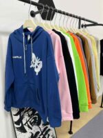 Top-selling American Style Zip-up Fleece Lined Hoodie Jacket, Unisex Loose One Size Bulk Wholesale Clothing Stock Lots - Image 4