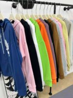 Top-selling American Style Zip-up Fleece Lined Hoodie Jacket, Unisex Loose One Size Bulk Wholesale Clothing Stock Lots - Image 3