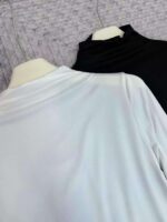 Bulk Chinese Stock Lot Women's Modal Half Turtleneck Stretch Slim Long Sleeve Base T-Shirts For Wholesale Export - Image 3