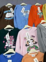 Spring American Style Lazy Crewneck Sweatshirts Women Bulk Chinese Clothing Stock Lots Wholesale - Image 4