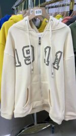 Flash Sale 500pcs Bulk Lot: Cotton Fleece Lined Zip Up Double Hood Hoodies, Quality Stock Clothing Wholesale Export - Image 9