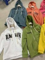 Flash Sale 500pcs Bulk Lot: Cotton Fleece Lined Zip Up Double Hood Hoodies, Quality Stock Clothing Wholesale Export - Image 8