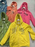 Flash Sale 500pcs Bulk Lot: Cotton Fleece Lined Zip Up Double Hood Hoodies, Quality Stock Clothing Wholesale Export - Image 5