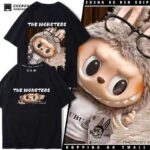 Hot Trending Labubu Print 180g Combed Cotton Short Sleeve T-Shirts Bulk Chinese Clothing Stock Lots for Wholesale Export - Image 4