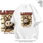 Hot Trending Labubu Print 180g Combed Cotton Short Sleeve T-Shirts Bulk Chinese Clothing Stock Lots for Wholesale Export - Image 3