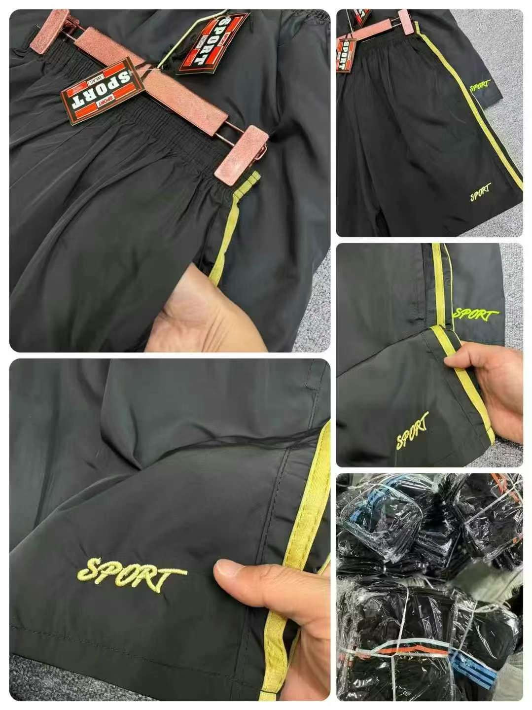 12000 Pcs Men's Casual 5-inch Bulk Stock Shorts, 3 Pockets With Binding, Individual Packing One Size Wholesale Export - Image 2