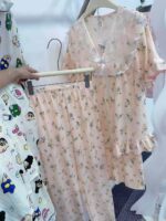 Bulk Wholesale Women's 3-Piece Cloud Cotton Loungewear Pajama Sets Chinese Clothing Stock Lots - Image 2