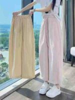 Plus Size Women's Summer Lightweight High Waist Wide Leg Banana Pants Bulk Clothing Stock Wholesale Export - Image 8