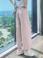 Plus Size Women's Summer Lightweight High Waist Wide Leg Banana Pants Bulk Clothing Stock Wholesale Export - Image 6