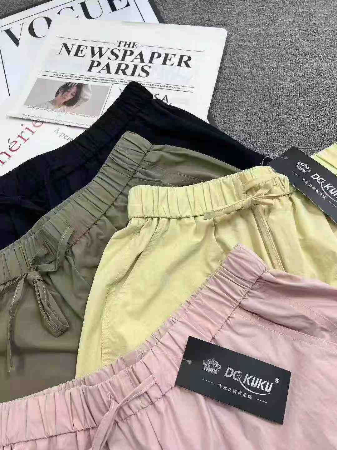 Plus Size Women's Summer Lightweight High Waist Wide Leg Banana Pants Bulk Clothing Stock Wholesale Export - Image 2