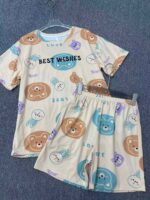 Bulk Wholesale 1200 Sets Women's Summer 2-Piece Cloud Cotton Pajama Set Chinese Clothing Stock Lots - Image 2