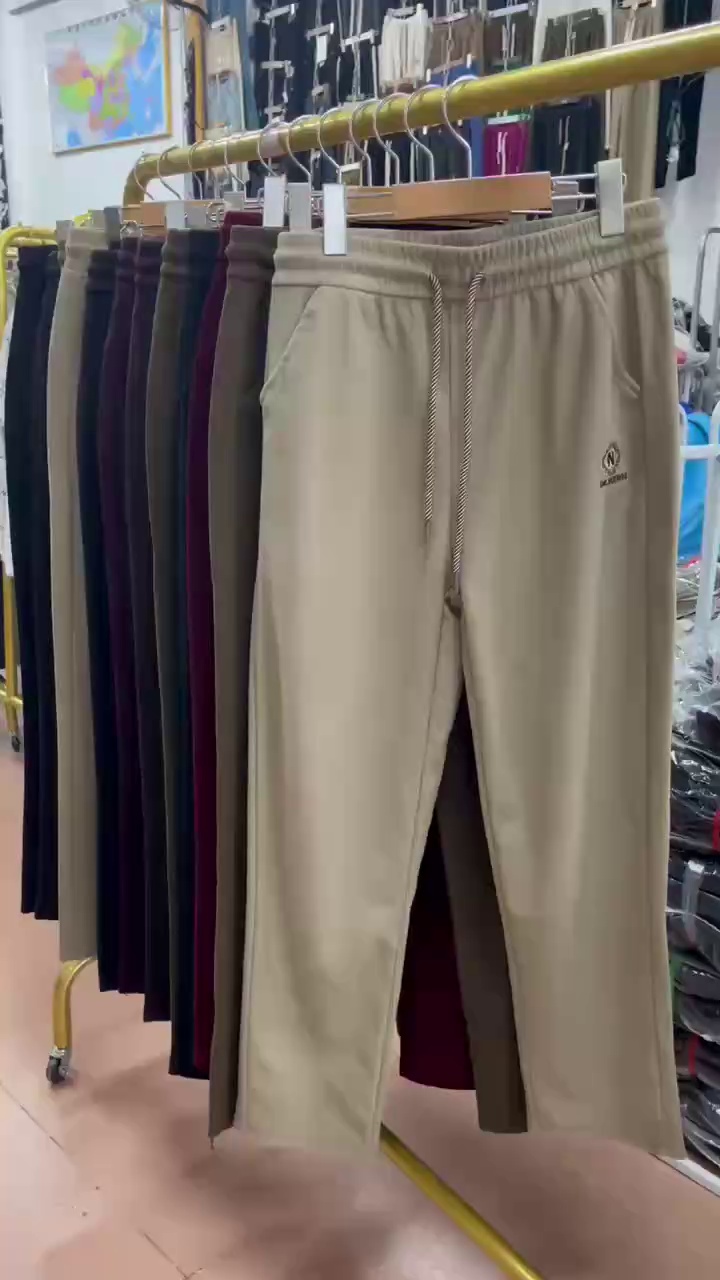 Bulk Clearance High Quality Letter Embroidered Modal Cotton Casual Sports Pants For Middle-Aged & Elderly, 2XL-5XL, Individual Pack With Hangtag - Image 1