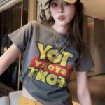 Korean Label Sexy Women's Cotton Short Sleeve T-shirts Bulk Clearance Wholesale Stock Clothing - Image 6