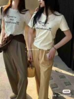 Korean Label Sexy Women's Cotton Short Sleeve T-shirts Bulk Clearance Wholesale Stock Clothing - Image 5