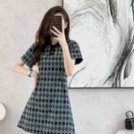 French Retro Elegant Tweed Style Slim Fit Short Sleeve POLO Collar Petite Dress, 364pcs Bulk Clothing Stock - Image 6