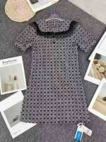 French Retro Elegant Tweed Style Slim Fit Short Sleeve POLO Collar Petite Dress, 364pcs Bulk Clothing Stock - Image 5