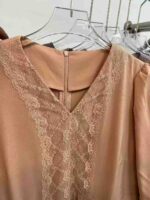 High Quality Hangzhou Satin Midi Dress | New Summer Loose V-neck Dress | Bulk Chinese Clothing Stock For Wholesale Export - Image 4