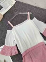 Korean Style Sexy Off-shoulder Color-block Striped Strappy Dress, 337 Pieces Total, Bulk Chinese Stock Clothing Wholesale Export - Image 6