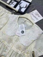 New Summer 3-Piece Pajama Set With Built-in Chest Pads, Cloud Cotton Doll Collar Lace Sleepwear Chinese Stock Wholesale Export - Image 7