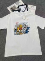 1680 Pcs Bulk 210g Pure Cotton Women's Cartoon Print Loose Short Sleeve T-Shirts Chinese Clothing Stock Lots Wholesale - Image 5