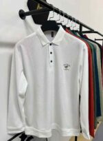 Whole Lot Clearance Branded Men's Polo Collar Long Sleeve T-Shirts 963 Pcs, 14.3 CNY, Thick Mercerized Pique Cotton, 7 Colors Available - Image 5