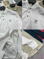 Whole Lot Clearance Branded Men's Polo Collar Long Sleeve T-Shirts 963 Pcs, 14.3 CNY, Thick Mercerized Pique Cotton, 7 Colors Available - Image 2