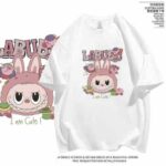 Hot Selling Labubu Printed Short Sleeve T-Shirts | 180g Combed Cotton | Mixed Patterns | Chinese Stock Lot Wholesale Export - Image 7