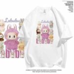 Hot Selling Labubu Printed Short Sleeve T-Shirts | 180g Combed Cotton | Mixed Patterns | Chinese Stock Lot Wholesale Export - Image 5