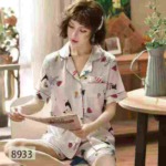 5000 Sets Clearance Women's Summer Faux Silk Short Sleeve 2-Piece Pajama Set Plus Size M-XXL Bulk Stock - Image 7