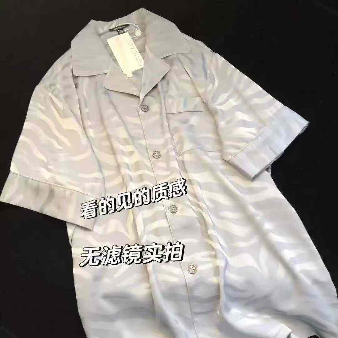 Ins Style Women's Ice Silk Solid Color Pajama Sets Summer Thin Short Sleeve Loungewear, 1200 Sets Full Clearance Bulk Wholesale - Image 2