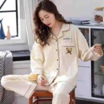 Autumn Women's Loungewear Pajama Set Long Sleeve Long Pants 5400 Pieces Total, Imitation Cotton High Stretch Size M-XXL - Image 8