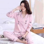 Autumn Women's Loungewear Pajama Set Long Sleeve Long Pants 5400 Pieces Total, Imitation Cotton High Stretch Size M-XXL - Image 7