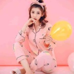 Autumn Women's Loungewear Pajama Set Long Sleeve Long Pants 5400 Pieces Total, Imitation Cotton High Stretch Size M-XXL - Image 6