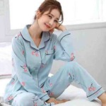 Autumn Women's Loungewear Pajama Set Long Sleeve Long Pants 5400 Pieces Total, Imitation Cotton High Stretch Size M-XXL - Image 5