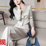 Champagne French Vintage Tweed Blazers For Women | 600pcs Bulk Clearance | S-XL Lined Authentic Outerwear Wholesale - Image 1