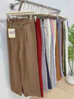 Dopamine Colors High Quality Women's Wide Leg Suit Pants Bulk Chinese Stock Lot For Wholesale - Image 7