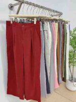 Dopamine Colors High Quality Women's Wide Leg Suit Pants Bulk Chinese Stock Lot For Wholesale - Image 4