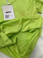 Summer Green Slim Fit 2-Piece Sport Set U-Neck Short Sleeve Top Casual Pants Bulk Stock Wholesale - Image 3