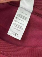 Bulk Unisex Solid Burgundy Long Sleeve Crew Neck Cotton T-Shirts Chinese Clothing Stock Lots Wholesale - Image 2