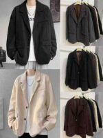Men's Casual Corduroy Blazer Jacket, 3 Designs 3 Colors, Sizes M-5XL, Thick With Lining, Bulk Stock Lot Wholesale Export - Image 1