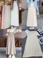 Bulk Clearance Women's Knitted Wide Leg Pants & Skirts Wholesale Stock For Export - Image 9