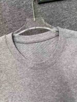 150 Pcs Full Clearance Grey Pure Cotton Women Slim Cropped Round Neck T-Shirts Bulk Wholesale - Image 2