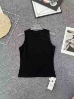 300 Pieces Bulk Clearance 100% Cotton Black Women's Tank Tops S-XL, Solid Versatile Summer Tops Wholesale Export - Image 5
