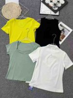 Bulk Clearance 1800 Pieces Pure Cotton High Stretch Short Sleeve T-Shirts Stock Wholesale For Export - Image 2