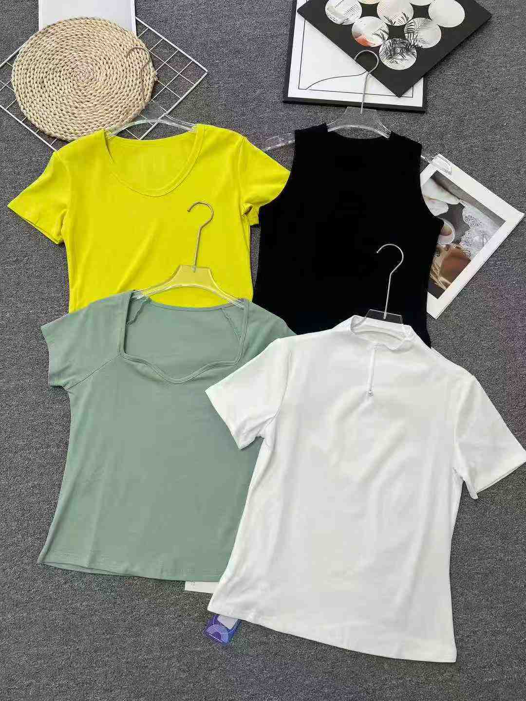 Bulk Clearance 1800 Pieces Pure Cotton High Stretch Short Sleeve T-Shirts Stock Wholesale For Export - Image 2