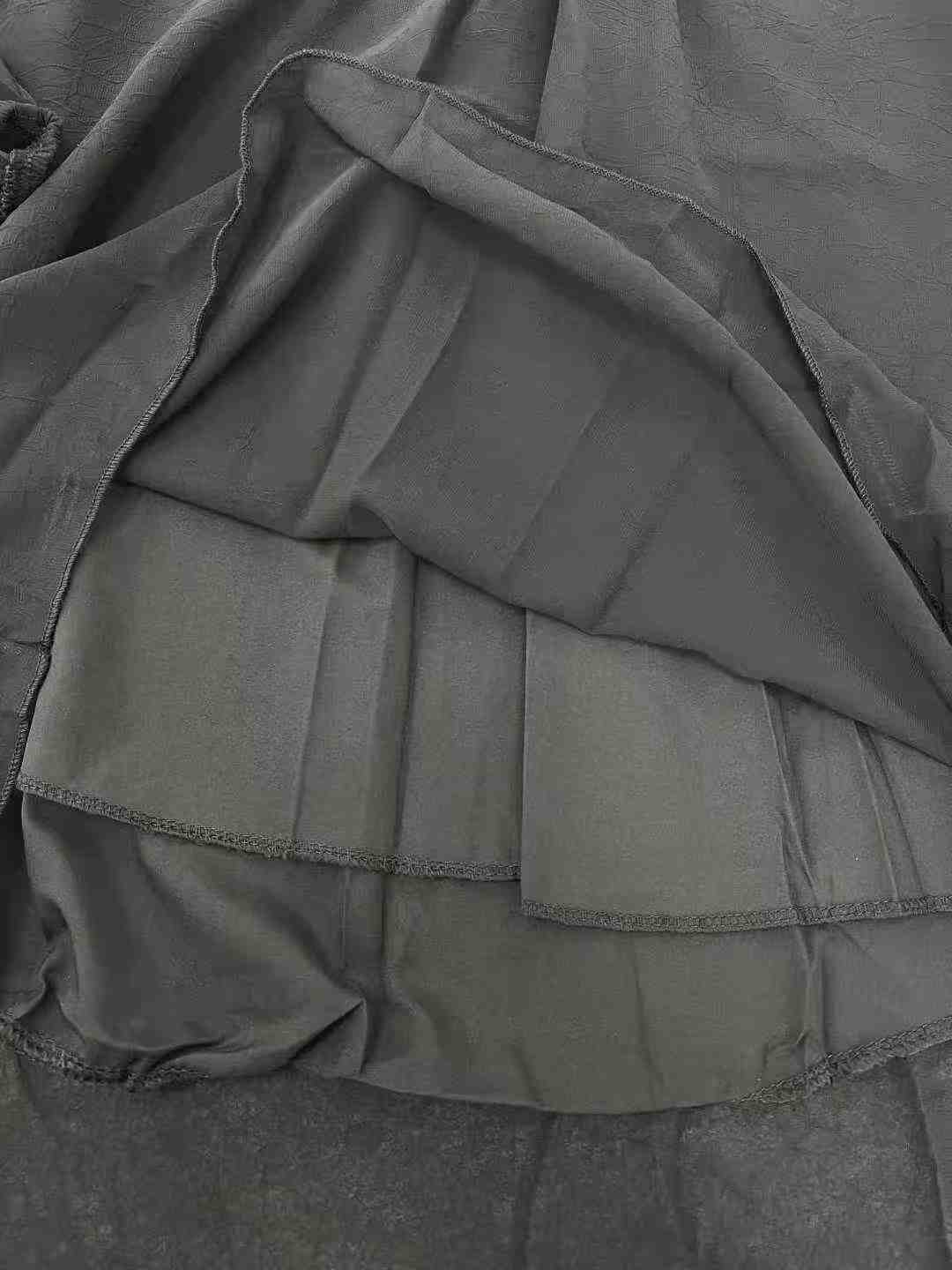 European Style Black V Neck Hollow Out Loose Half Sleeve Chiffon Lace Blouse Women Bulk Stock Wholesale Clearance - Image 2