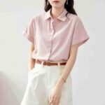 Women's New Summer 100% Cotton Loose Short Sleeve Shirts Office Commuter Bulk Stock Wholesale - Image 6
